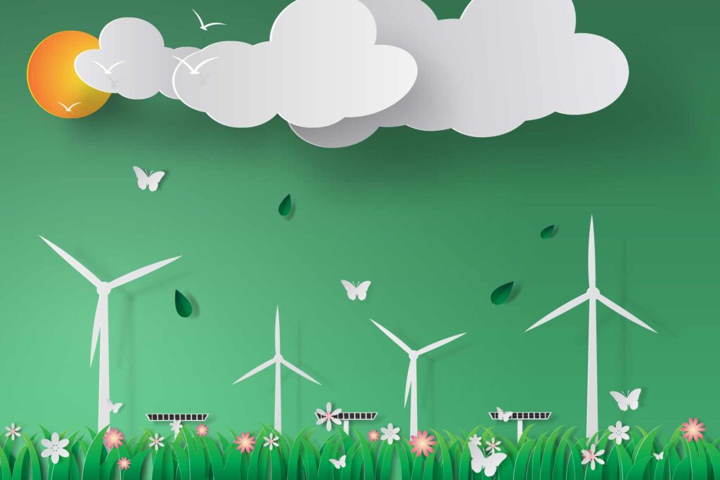 CSR-illustration CSR-illustration - green ocean with windmills
